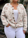 Evanthea | Vintage Floral Knit Cardigan Sweater