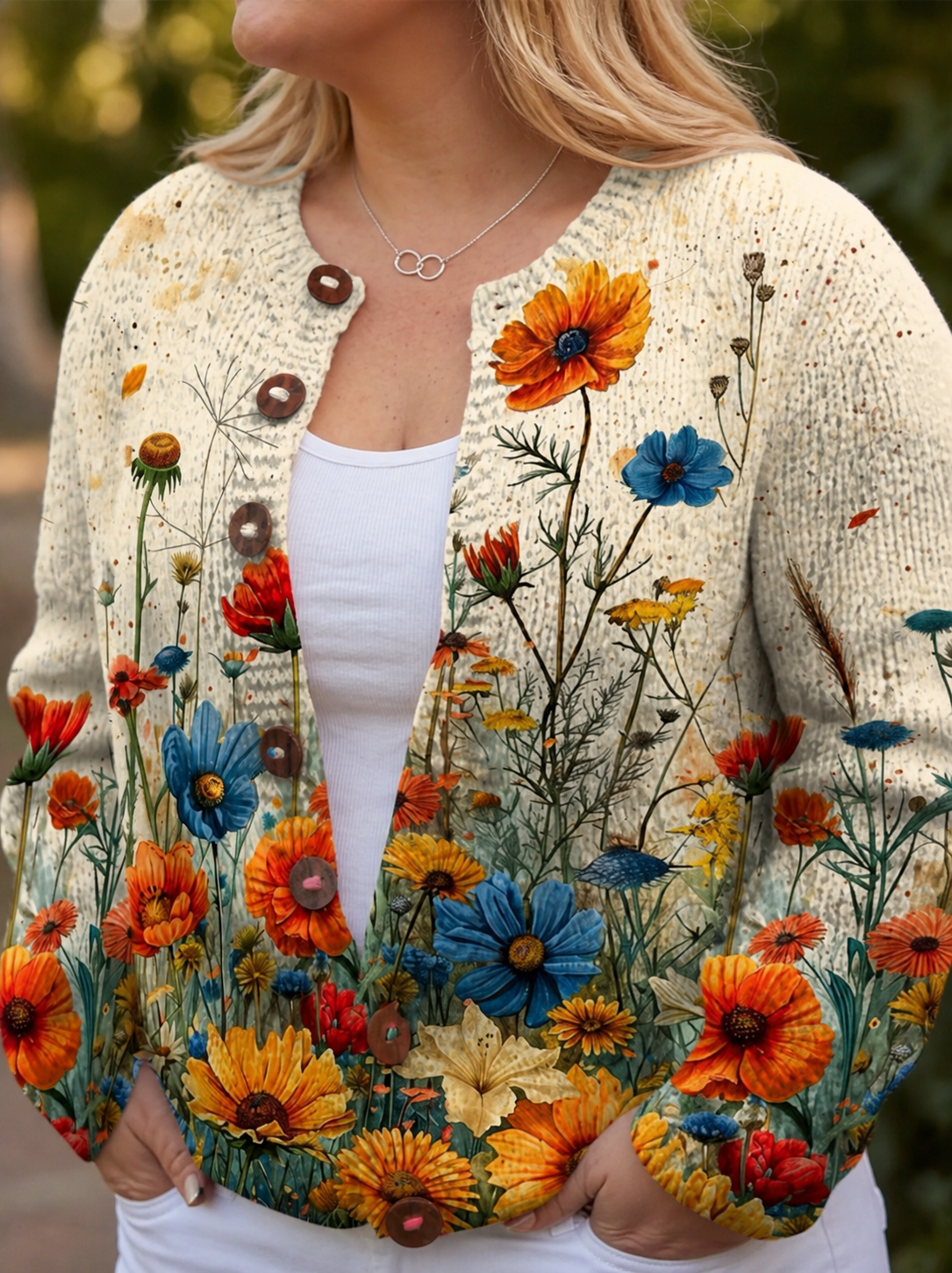 Tansy | Vintage Floral Print Cardigan Sweater