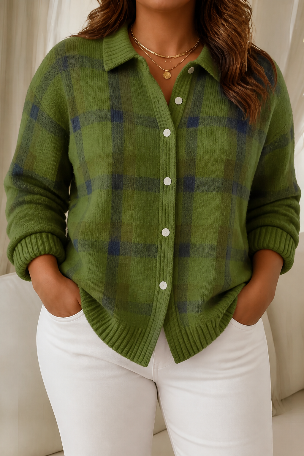 Camille | Plaid Cardigan
