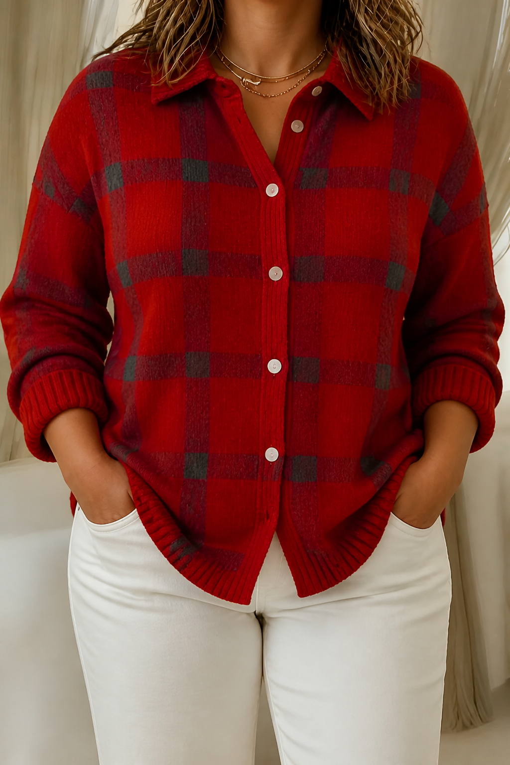 Camille | Plaid Cardigan