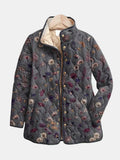 Niva | Vintage Floral Print Quilted Jacket