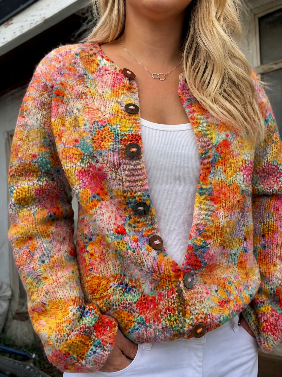 Helena | Vintage Knit Cardigan Sweater