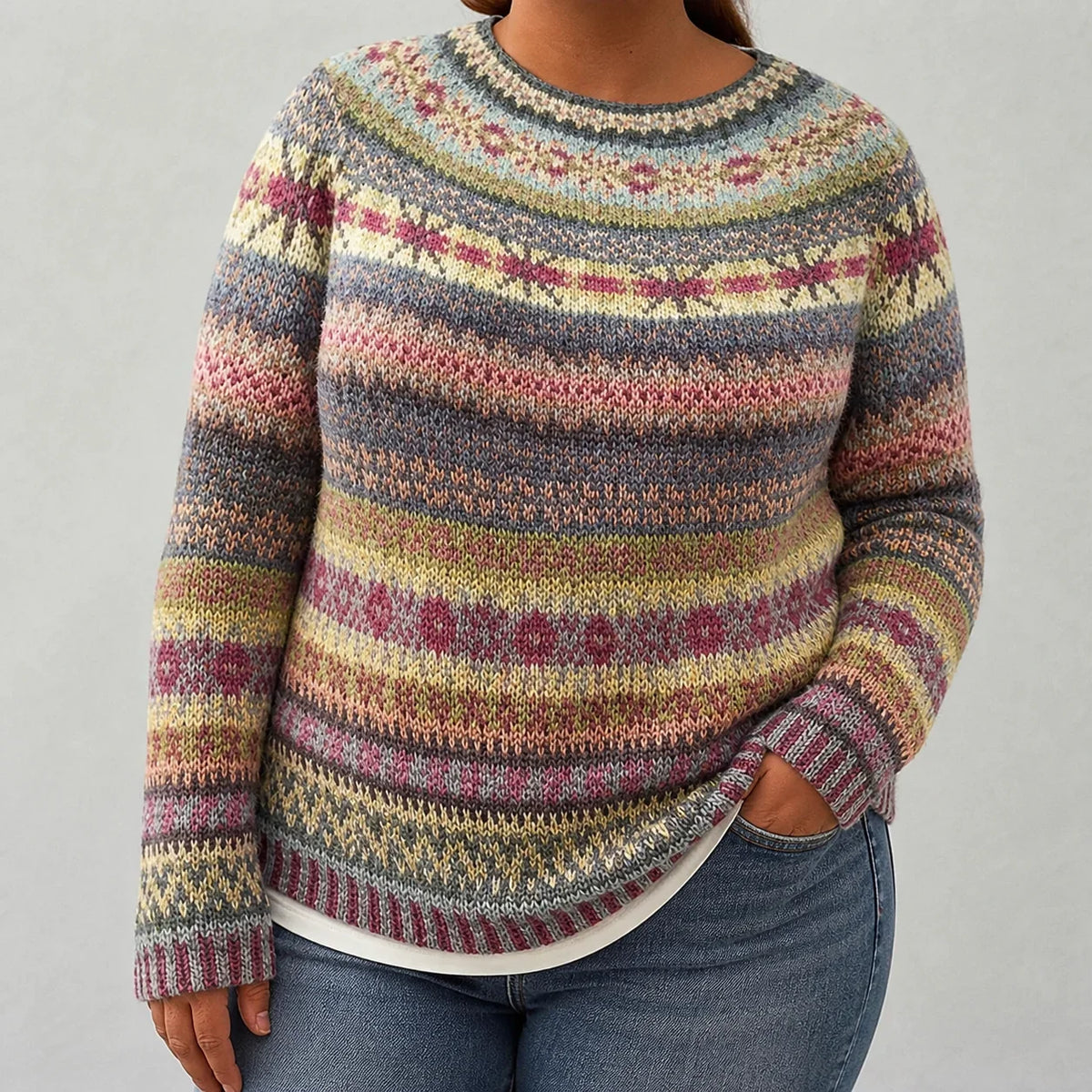 Loretta - Retro Scandinavian knitted sweater