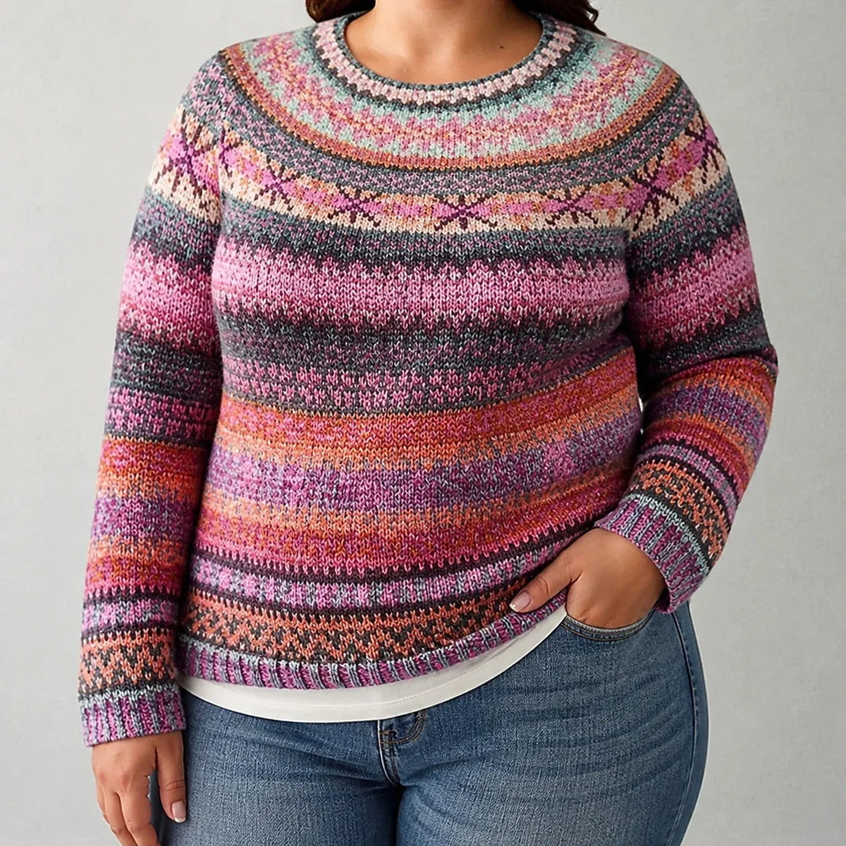 Brooke - Retro Scandinavian knitted sweater