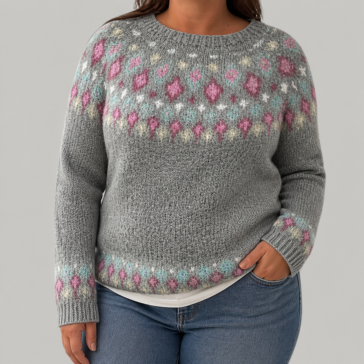 Jocelyn - Retro Scandinavian knitted sweater
