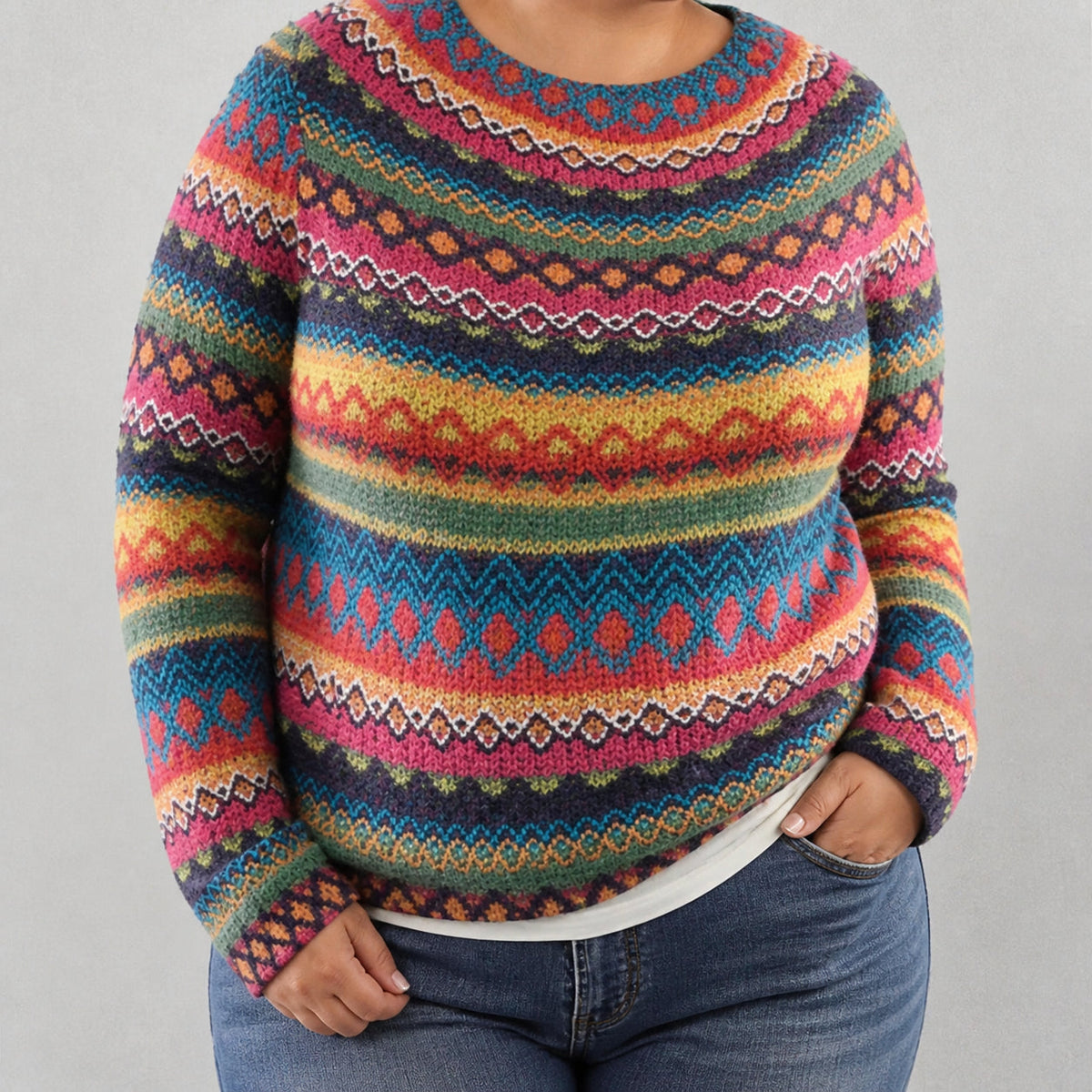 Aurora - Retro Scandinavian knitted sweater