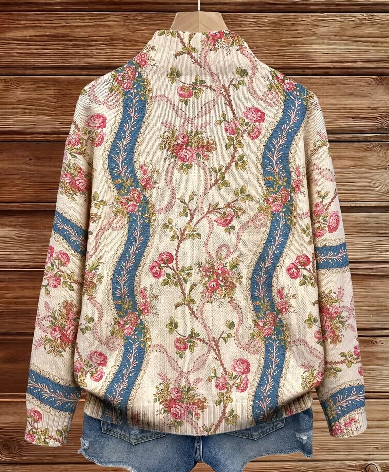 Judith | Paisley Pattern Zip Cardigan