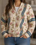 Judith | Paisley Pattern Zip Cardigan