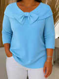 Tivella | Sweater with Bow and Round Neckline