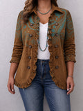 Goldenridge | Paisley Print Ruffle Jacket