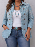 Estrella | Vintage Paisley Print Ruffled Jacket