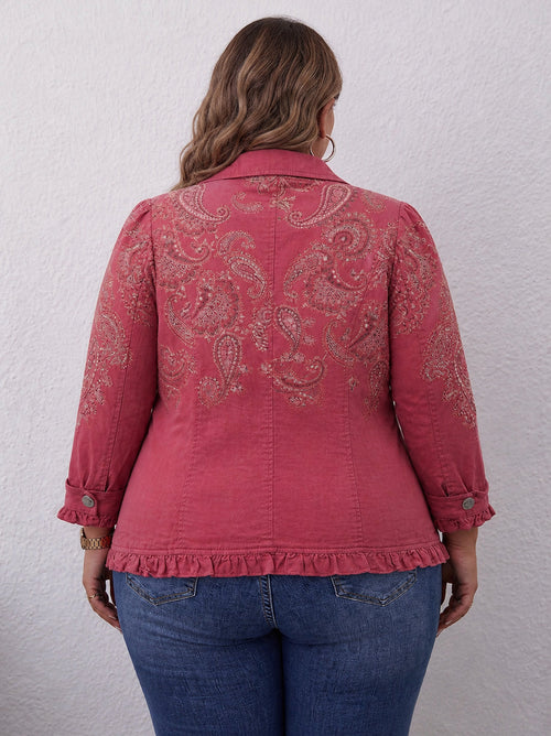 Anouk | Vintage Paisley Print Ruffled Jacket