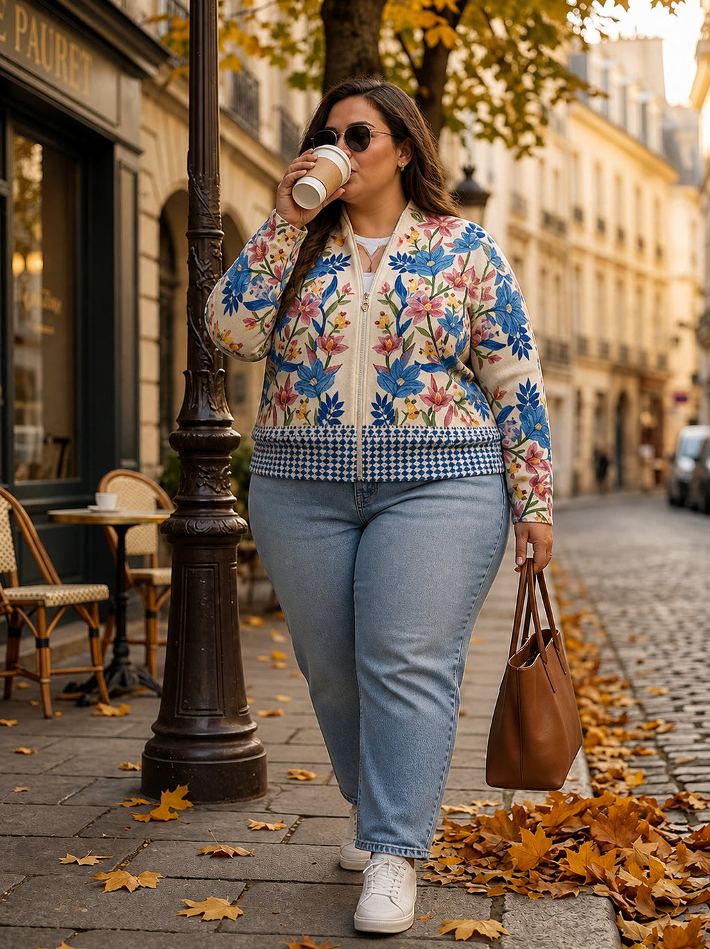 Donna | Garden Floral Zip Cardigan