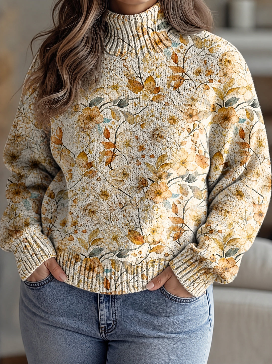 Wrenna | Autumn Meadow Turtleneck