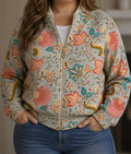 Nancy | Vintage Floral Zip Cardigan